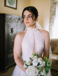 A-lijn trouwjurk met halter neklijn