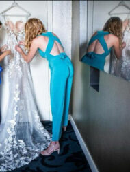 Blue by Enzoani model Posie