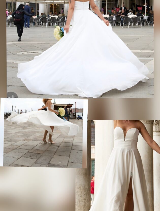 Trouwjurk silhouette Empire. merk Bianco even.to