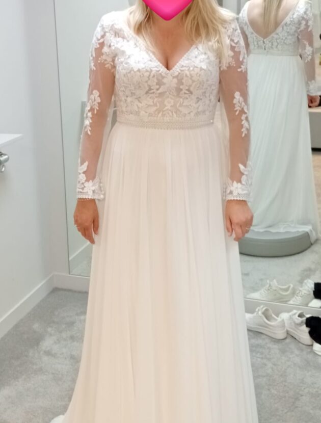 Trouwjurk bohemian A-lijn