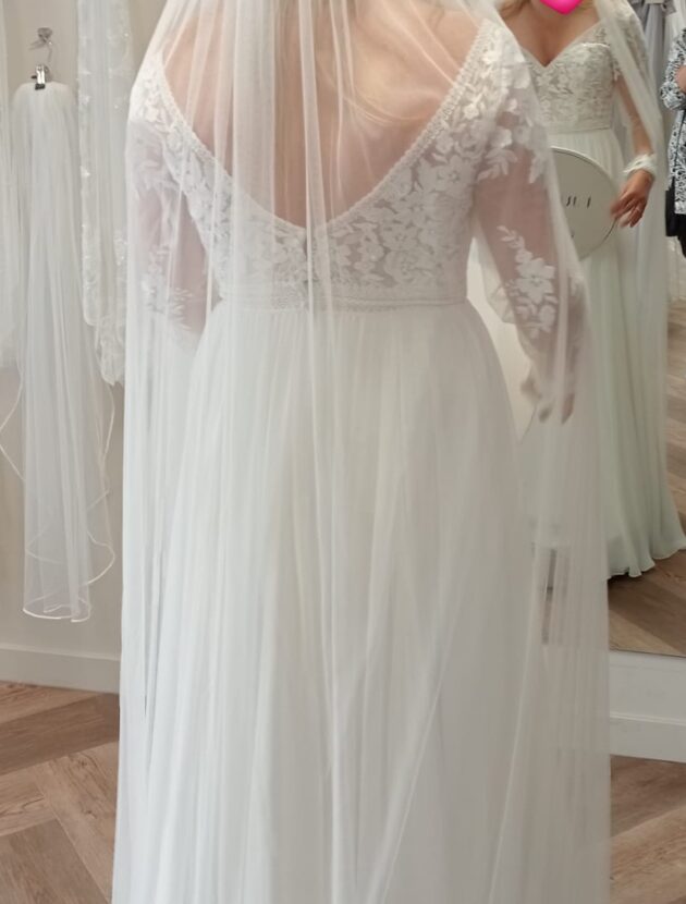 Trouwjurk bohemian A-lijn