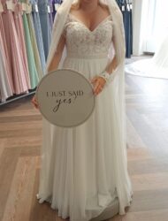 Trouwjurk bohemian A-lijn