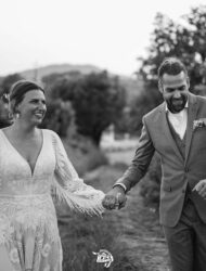 Bohemian A-lijn trouwjurk van Dama Couture