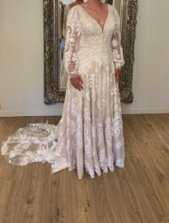 Bohemian A-lijn trouwjurk van Dama Couture