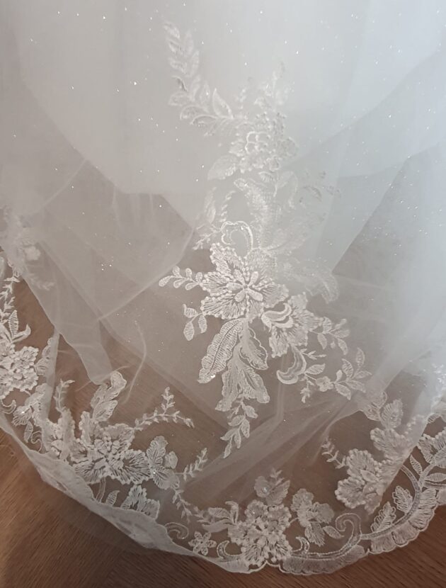 Prinsessen trouwjurk met mouwen